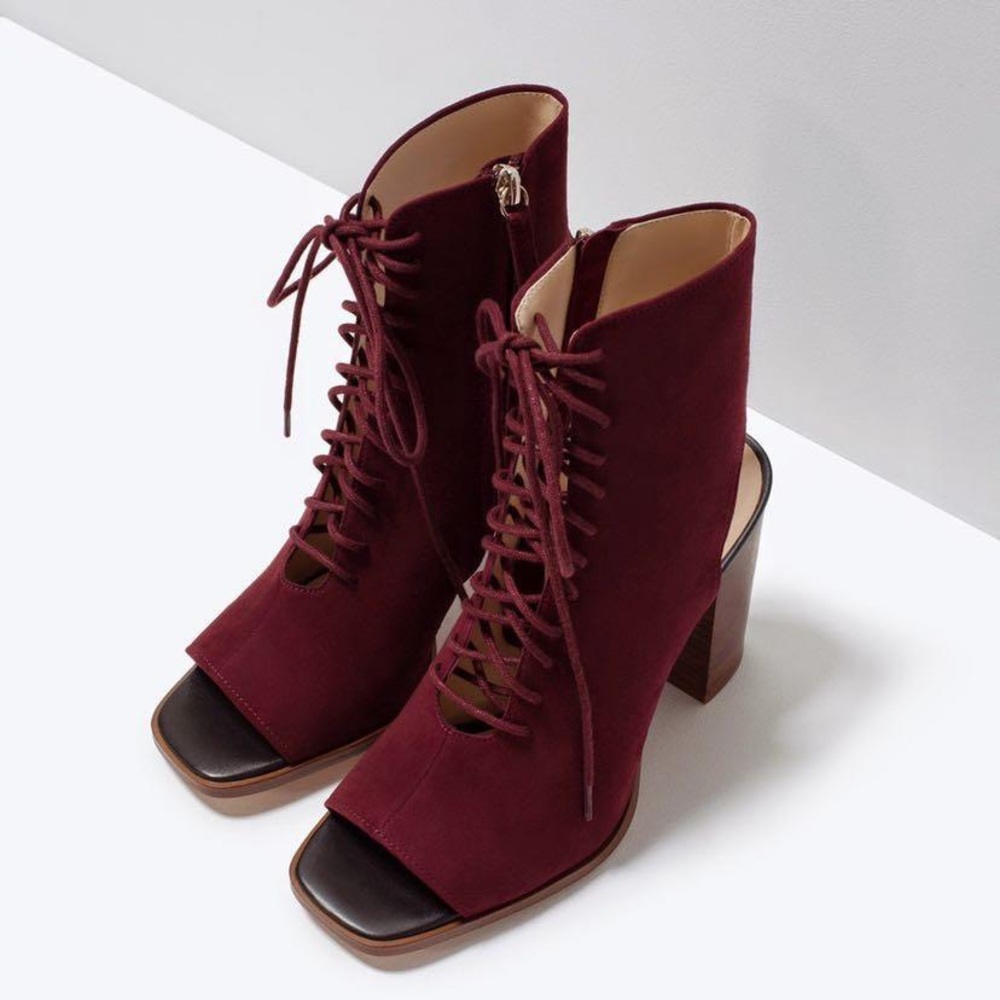 Zara Laceup Open Toe Sandals